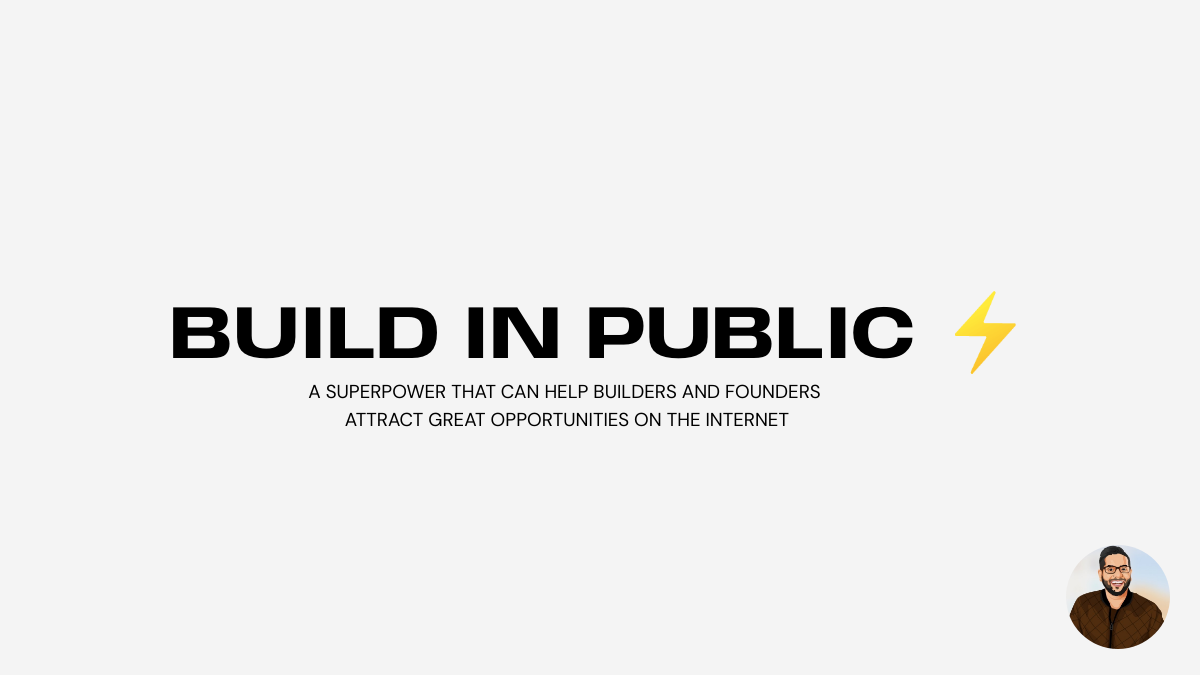 Build in Public deck - first slide