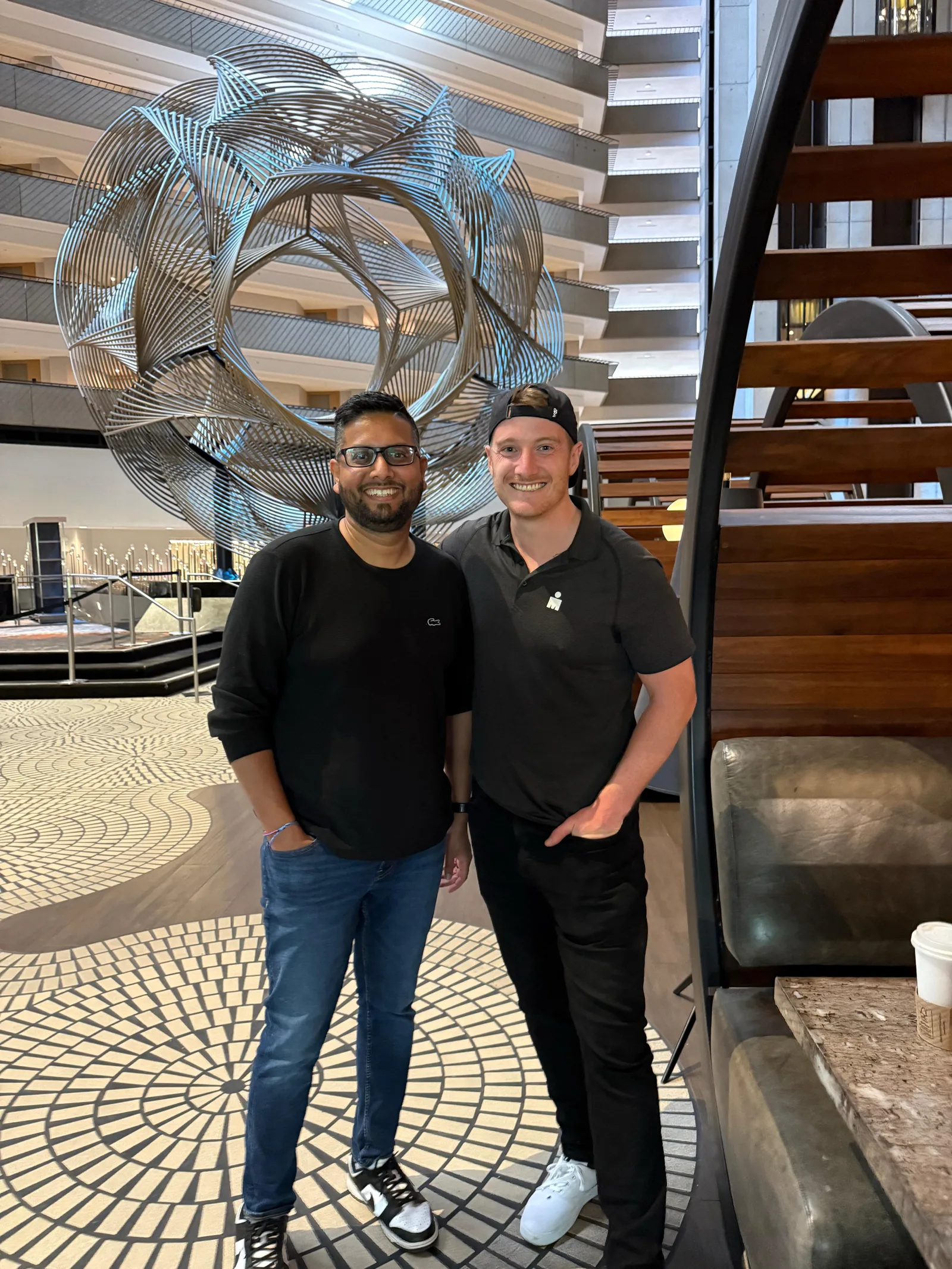 Karthik Puvvada with Eric Simons, CEO of Bolt, in SF
