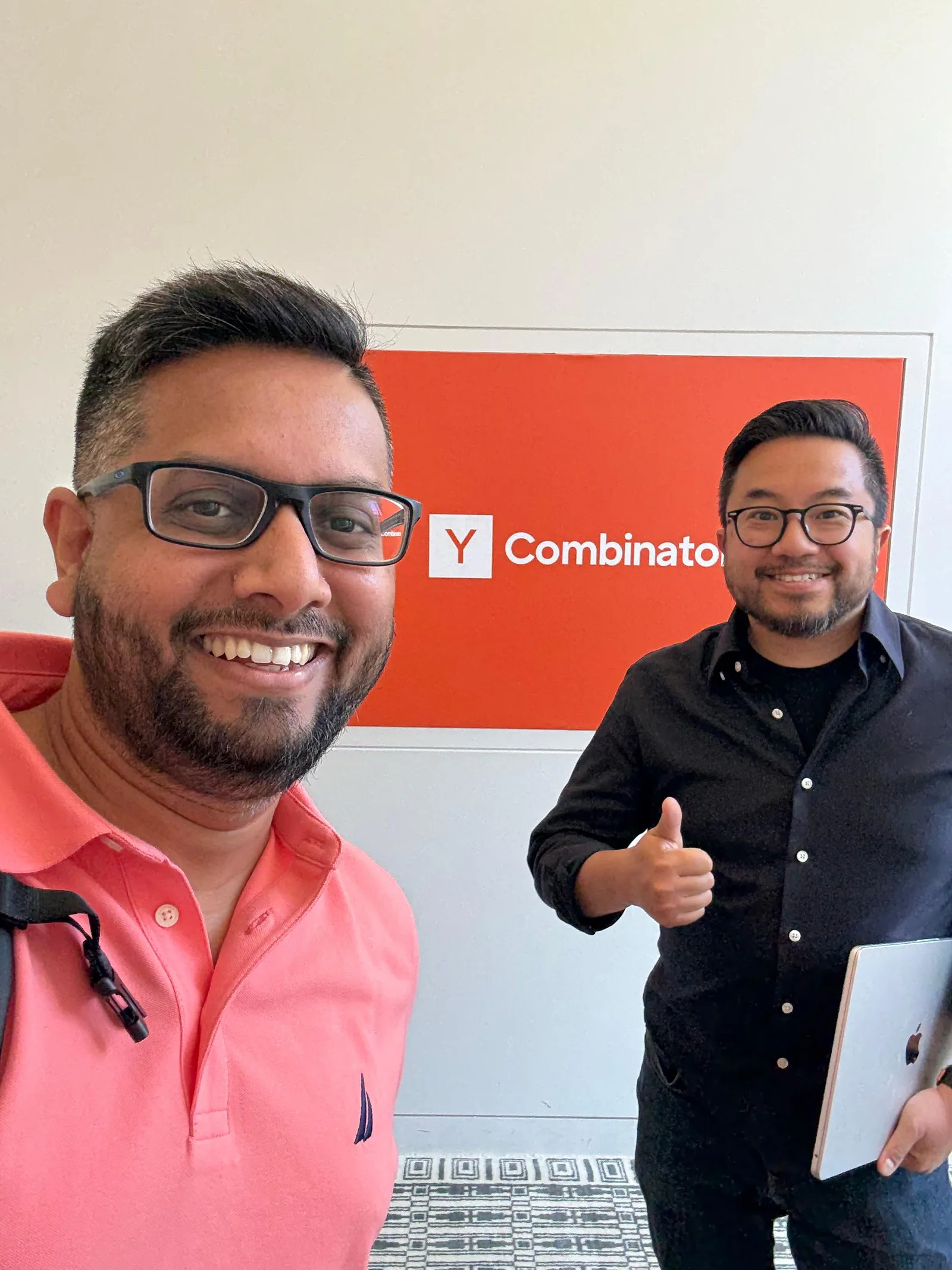 Karthik Puvvada with Garry Tan, President of Y Combinator, in SF